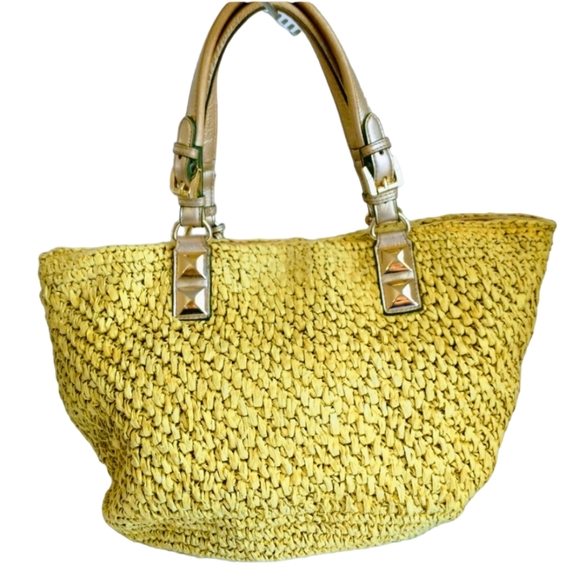 💥Offers Welcome💥 MICHAEL KORS Santorini Straw Tote Bag - Picture 10 of 15